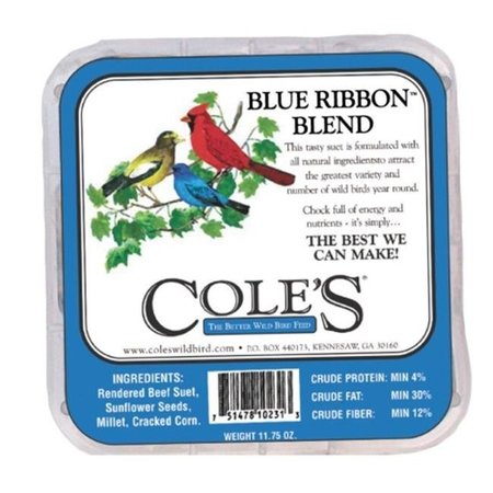 COLES WILD BIRD PRODUCTS CO Coles Wild Bird Products Co COLESGCBRSU Blue Ribbon Blend Suet Cake COLESGCBRSU